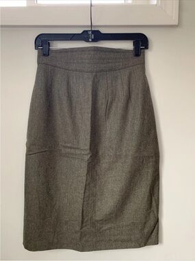 Escada Grey Wool & Cashmere Pencil Skirt